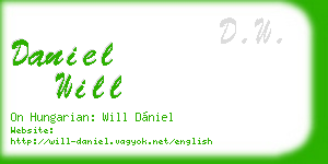 daniel will business card
